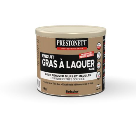 Enduit mixte de finition en pâte GL® gras à laquer seau de 1 kg