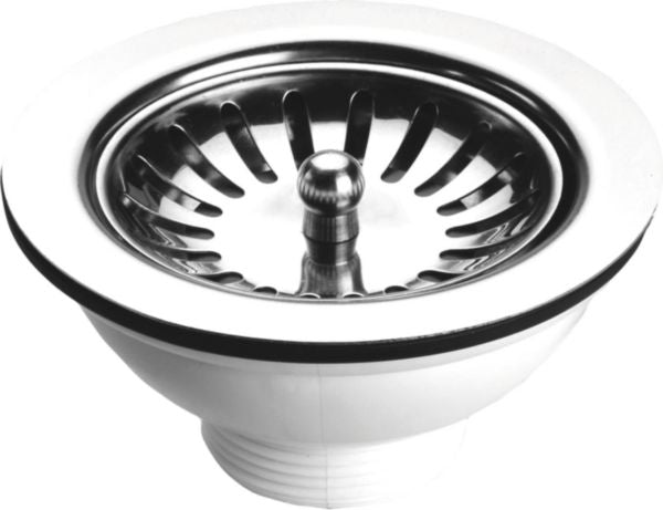 Manual basket drain without overflow Ø 90 mm