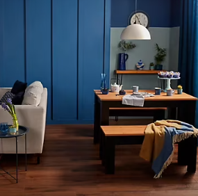 Peinture intérieure couleur murs, boiseries et radiateurs GoodHome satin saint-raphaël bleu 2.5L