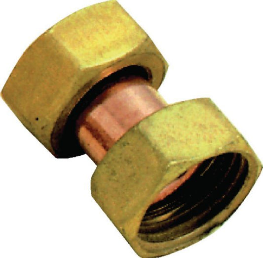 Brass screw-on free nut 3/8 bag of 2 pieces