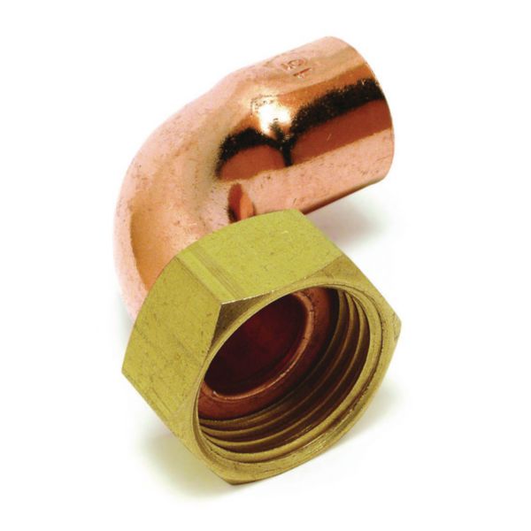 Brass fitting for soldering 2 pieces elbow copper socket Ø 14 mm 1/2 bag of 2 pieces