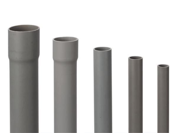 Tube NF pour évacuation en PVC gris Ø 32 mm L. 2 m ép. 3 mm Ø intérieur 26 mm