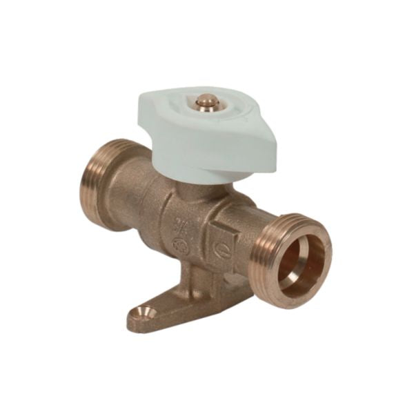 Straight brass tap with leg for natural gas NF male-male Ø 3/4 maximum pressure 500 mb