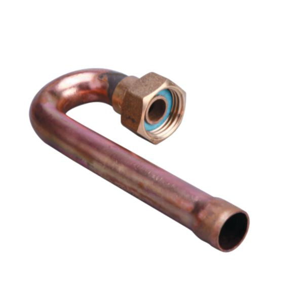 180° copper elbow fitting for brazing tube Ø 14 mm caliber 1/2