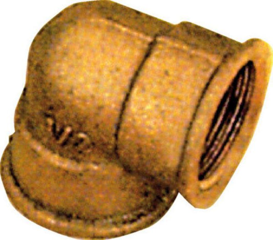 Brass elbow female-female screw 1/2 bag of 2 pieces