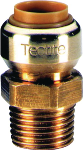 Manchon instantané tectite pour cuivre et PER mâle-femelle Ø 16 mm 1/2 sac de 2 pièces