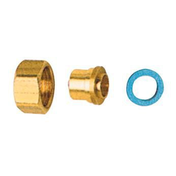 Straight copper connector and solder joint tube Ø 22 mm x 2 nuts 3/4 maximum pressure 500 mb