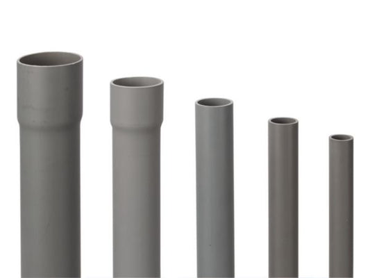 Tube NF pour évacuation en PVC gris Ø 50 mm L. 2 m ép. 3 mm Ø intérieur 44 mm