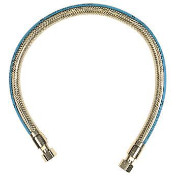 Stainless steel flexible hose for natural gas unlimited lifespan NF L. 1 m female-female 1/2