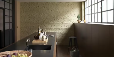 Peinture couleur murs, boiseries et radiateurs Crème de couleur Dulux Valentine noir poivre mat 1,25L