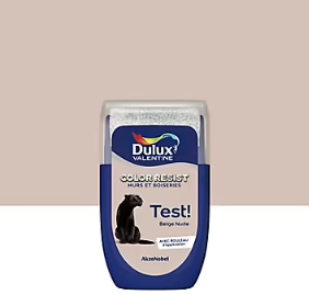 Testeur de peinture Color Resist murs et boiseries Dulux Valentine mat beige nude 30ml