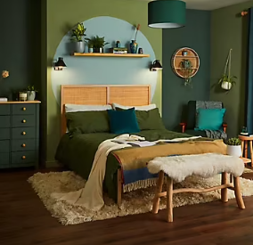 Peinture intérieure couleur murs, boiseries et radiateurs GoodHome satin bantry vert 750ml