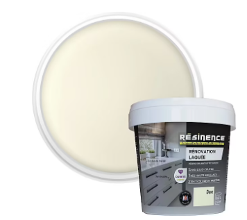 Résine multisupports Résinence Rénovation Laquée brillant colorée blanc dune 500ml