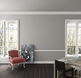 Peinture Tollens premium murs, boiseries et radiateurs gris tendre satin 0,75L