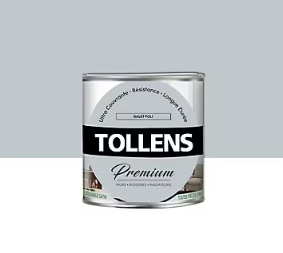 Peinture Tollens premium murs, boiseries et radiateurs gris tendre satin 0,75L