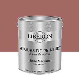 Peinture multisupport murs, plafonds et boiseries Velours de peinture rose praliné rose Libéron 2,5L