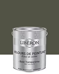 Peinture multisupport murs, plafonds et boiseries Velours de peinture vert kaki barda Libéron 2,5L
