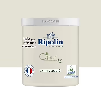 Testeur peinture intérieure Ripolin O'Pur blanc cassé satin 75ml