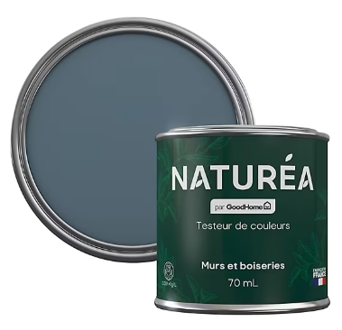 Peinture testeur de couleur Naturéa par GoodHome bleu scandinave velours 70 ml