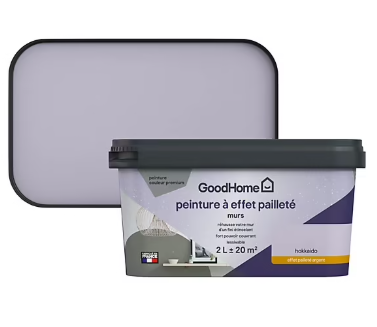 Peinture à effet pailleté GoodHome violet Hokkaido 2L