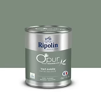 Peinture intérieure Ripolin O'Pur vert nobile satin 0,5L