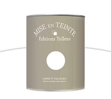 Peinture murs et boiseries Tollens Mise en teinte blanc mat velours 1L