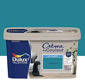 Peinture Crème De Couleur Dulux Valentine mat acapulco 2,5L