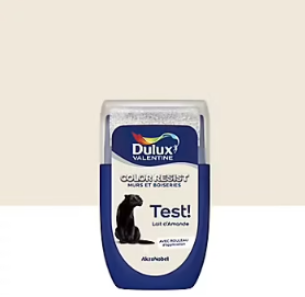 Testeur de peinture Color Resist murs et boiseries Dulux Valentine mat lait d'amande 30ml