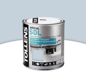Peinture sol intérieur Tollens gris argent 0,5 L