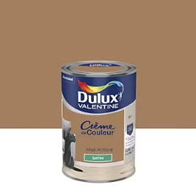 Peinture couleur murs, boiseries et radiateurs Crème de couleur Dulux Valentine miel ambré satin 1,25L