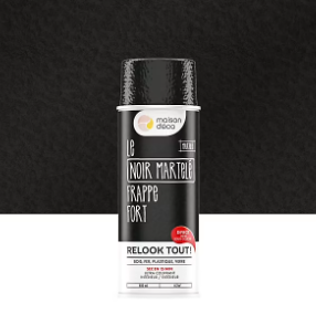 Peinture aérosol Relook tout Maison Déco noir martelé 400ml