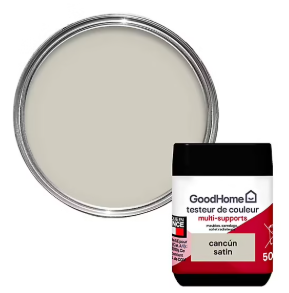 Peinture de rénovation GoodHome multi-supports satin beige Cancún 50ml