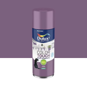 Peinture aérosol Color Touch multi supports Dulux Valentine satin violet 400ml