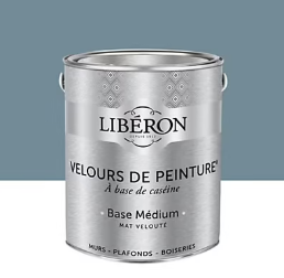 Peinture multisupport murs, plafonds et boiseries Velours de peinture gris de houle Libéron 2,5L