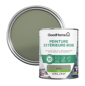 Peinture extérieure bois GoodHome Fermoy vert satin 0.75L