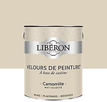 Peinture murs, plafonds et boiseries Velours de peinture beige camomille Libéron 2,5L