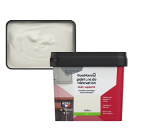 Peinture de rénovation GoodHome multi-supports satin crème Valdez 750ml