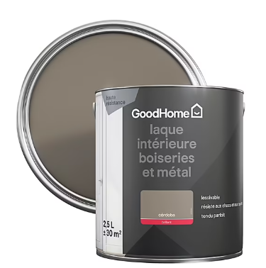 Peinture métal et bois GoodHome brillant marron 2,5L