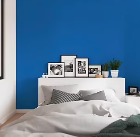 Peinture intérieure couleur murs, boiseries et radiateurs GoodHome Valbonne satin bleu 2,5L