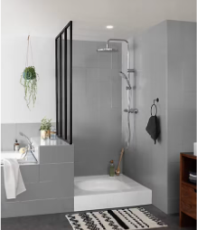 Peinture de rénovation faïence et meuble de salle de bain V33 gris loft satin 2L