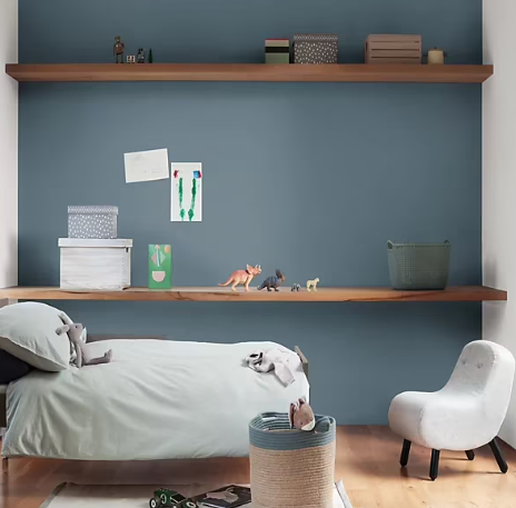 Peinture murs et boiseries Color Resist Dulux Valentine satin bleu gris 2,5L