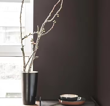 Peinture couleur murs, boiseries et radiateurs Crème de couleur Dulux Valentine wenge satin 1,25L