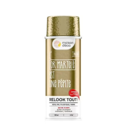 Peinture aérosol Relook tout Maison Déco or martelé doré 400ml