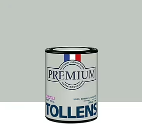 Peinture Tollens premium murs, boiseries et radiateurs vert pastel velours 750ml