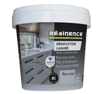 Résine multisupports Résinence Rénovation Laquée Color satin gris perle 500ml