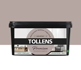 Peinture Tollens premium murs, boiseries et radiateurs rose antique satin 2,5L