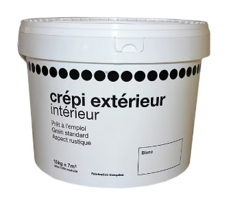 Crépi extérieur aspect rustique blanc 15kg
