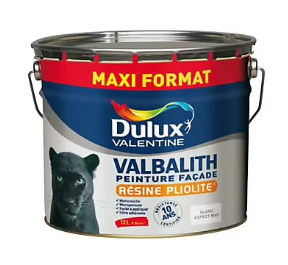 Peinture extérieure façade monocouche microporeuse Valbalith Dulux Valentine mat blanc 12L