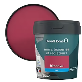 Peinture résistante murs, boiseries et métal GoodHome rose Himonya mat 0,75L