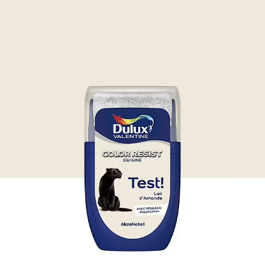 Testeur de peinture Color Resist cuisine Dulux Valentine mat lait d'amande 30ml